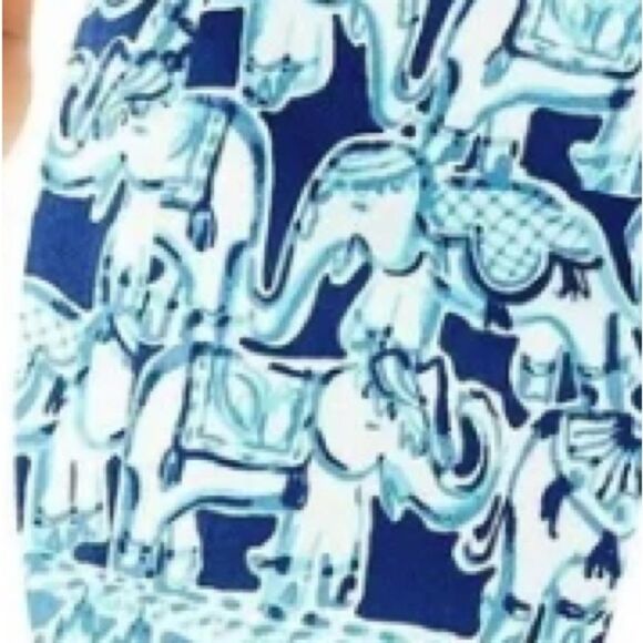 Lilly Pulitzer Cathy Shift Dress Women's Size 4 Bomber Blue Get Trunky - Picture 3 of 15